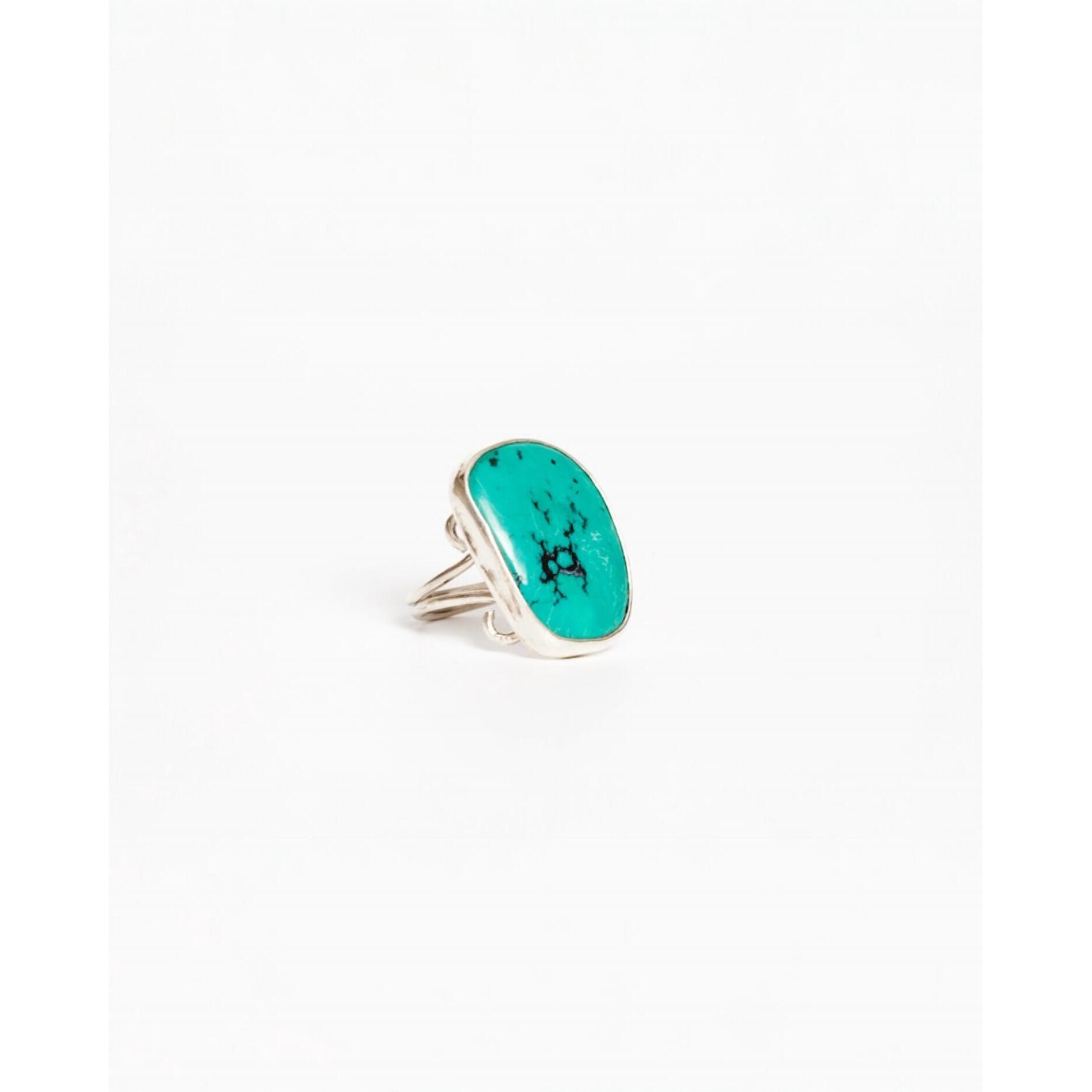 New Avenue Chic Turquoise Ring In Silver